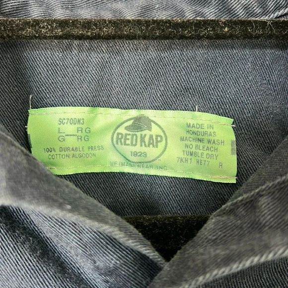 Red Kap Men’s Blue Utility Work Longsleeve Shirt size Large - Picture 5 of 8